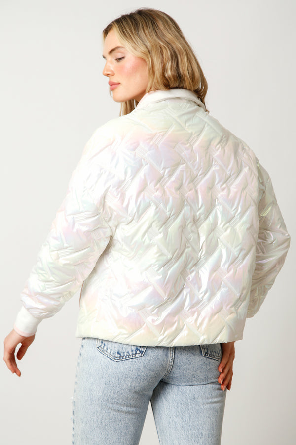 Pearlescent Long Sleeve Padded Jacket