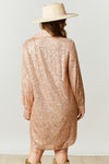 SEQUINS SHIRT DRESS