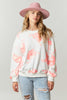 Tiger Sequins LS French Terry Crew Neck Loose Fit Pullover