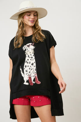 Fancy Dalmatian Oversize Top