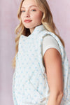 Bow Printed Reversible Padded Vest