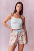 Multi Floral Block Printed Cotton Poplin Shorts