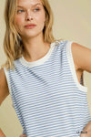 Textured Knit Top with Scalloped Hemline