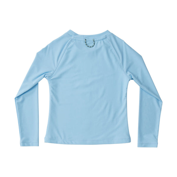 Boys' Reef Rashguard Swim Shirt in Solid Clear Sky Blue