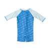 Lil Reef Baby Rashguard Swimsuit in Fish Print on Marina Blue