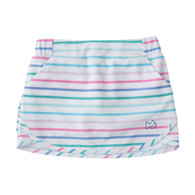 Girls' Carolina Catch Skort in Fuchsia Pink Multicolor Stripe