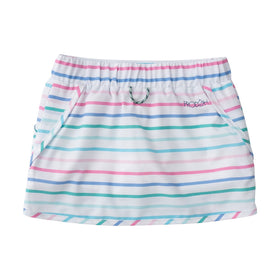 Girls' Carolina Catch Skort in Fuchsia Pink Multicolor Stripe
