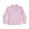 Girls Pro Performance Quarter Zip Pullover in Marlin Print on Pink Lady
