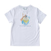 Kids Pro Performance Short Sleeve Fishing T-shirt in Bright White with Mahi Catch of the Day