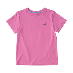 Girls Pro Performance Short Sleeve Fishing T-shirt in Fuchsia Pink Beach Lifeguard