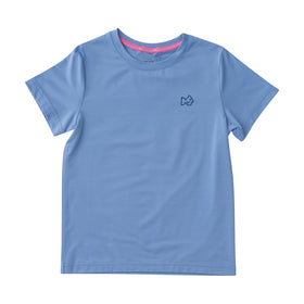 Girls Pro Performance Short Sleeve Fishing T-shirt in Coastline Blue Life's a Beach