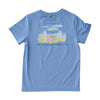 Girls Pro Performance Short Sleeve Fishing T-shirt in Coastline Blue Life's a Beach