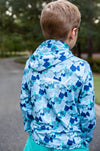 Kids Pro Performance Hoodie Fishing T-shirt in PRODOH Fish Camo White Marlin Fish