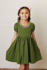 SWOON BABY OLIVE DITSY FLORAL GWEN TAB DRESS