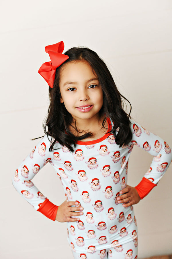 SWOON BABY SANTA BABY BUTTERKNIT BLUE UNISEX 2PC PJ SET