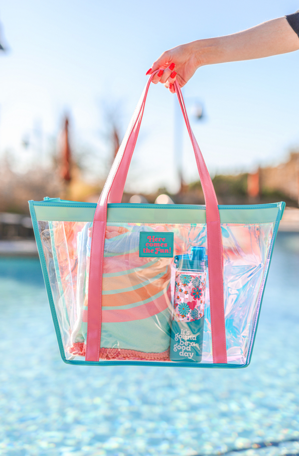 Iridescent Tote - Here Comes The Fun (Blue)