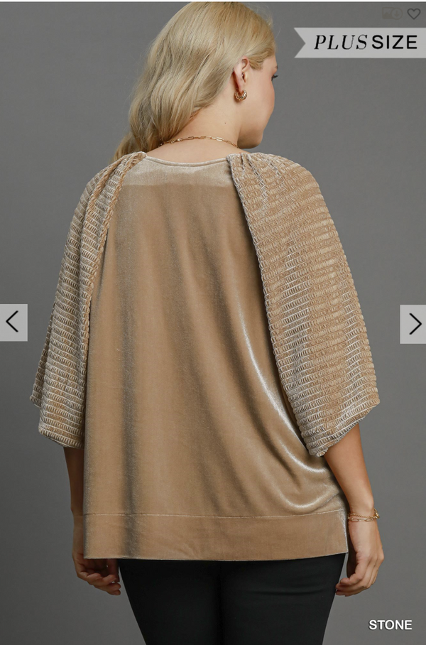 Round Neck Velvet Top