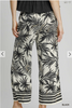 Wide Leg Tropical Print Pants