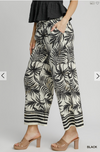 Wide Leg Tropical Print Pants
