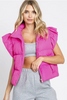 Ruffle sleeve Puffer Vest