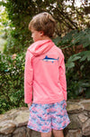 Boys' Boogie Board Swim Trunk in Shrimp Boat Print
