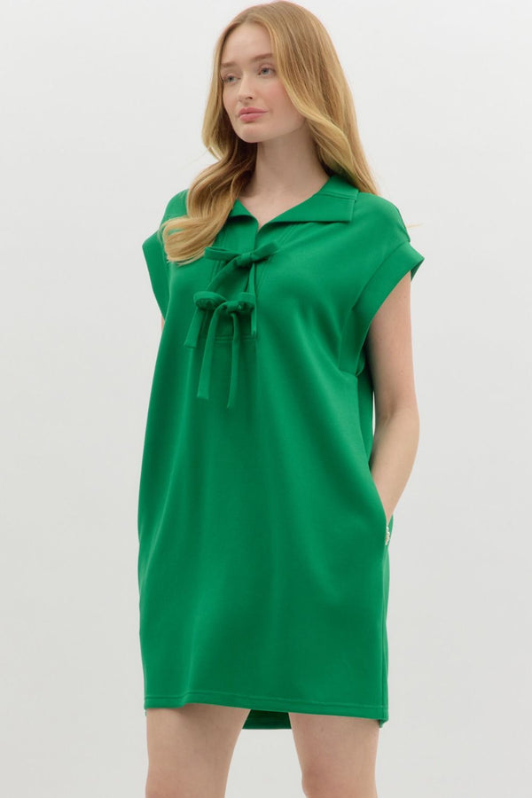 Solid Jersey Knit Sleeveless Pullover Mini Dress