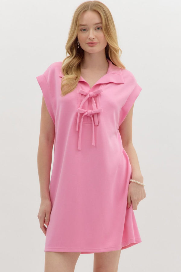 Solid Jersey Knit Sleeveless Pullover Mini Dress