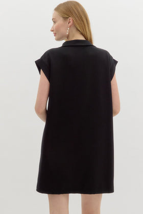 Solid Jersey Knit Sleeveless Pullover Mini Dress