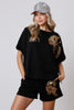 Sequin Tiger Knit Tee