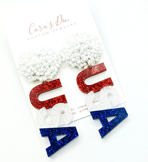 Glitter USA Earrings