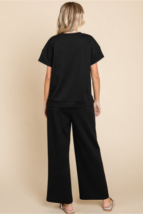 Textured Top W/U-Neck, Chest Pocket