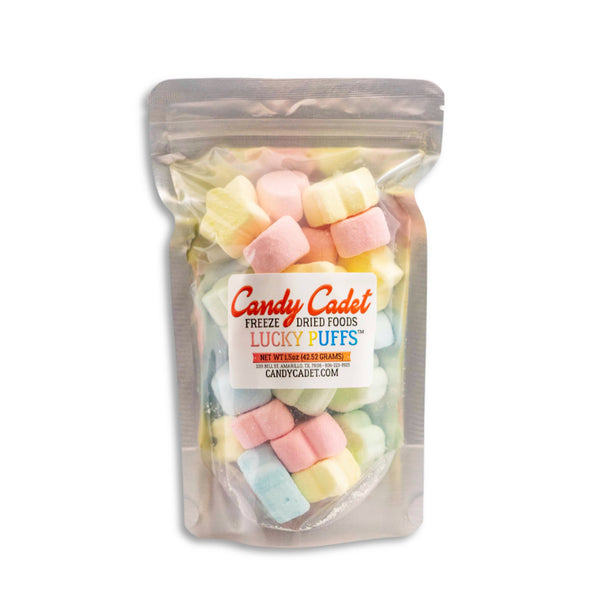 Freeze Dried Lucky Puffs™ is made using Lucky Charms® Marshmallows