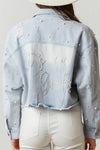 Let's Go Girls Pearl Studded Denim Jacket