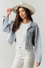 Let's Go Girls Pearl Studded Denim Jacket