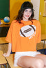 Football Sequin Patch Crop Tee