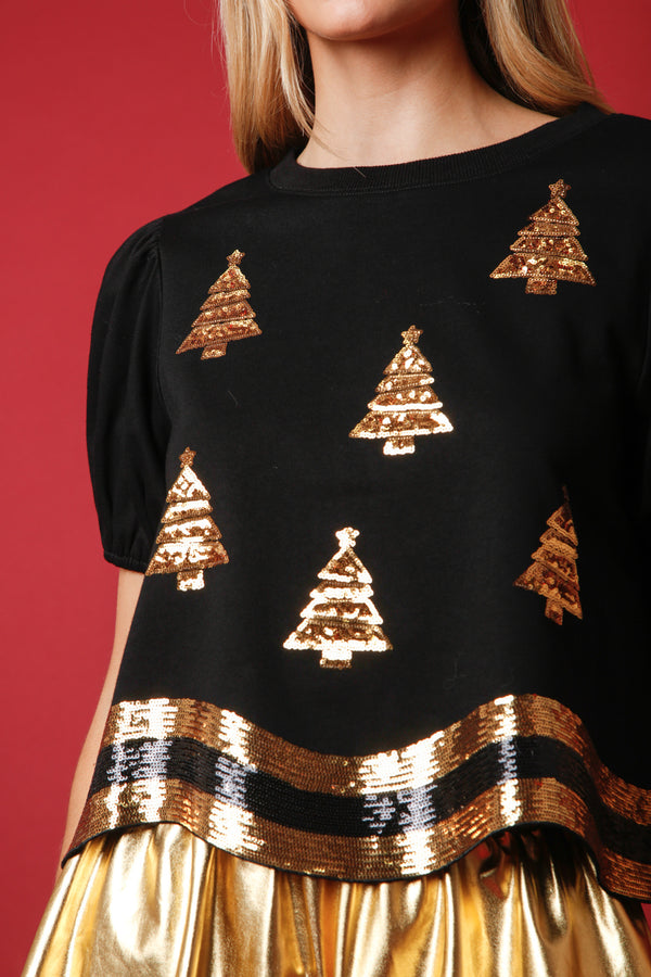 Sequin Christmas Tree Tee