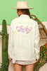 WASHED DENIM LUCKY PATCH STAR JACKET