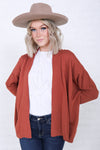 DOLMAN SLEEVE CARDI IN SIENNA