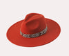 Beaded Band Felt Fedora Hat