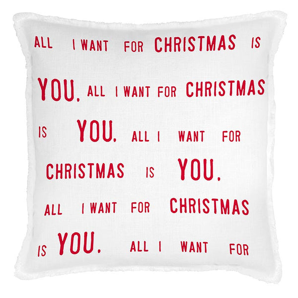 Face To Face Euro Pillow - All I Want For Christmas