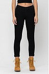 CELLO Mid Rise Pull On Crop Skinny Rolled Hem