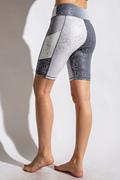 Tie Dye Printed Allover Foil Biker Shorts
