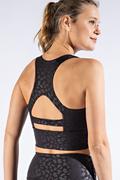 LEOPARD CHINTZ RACERBACK ACTIVE BRALETTE