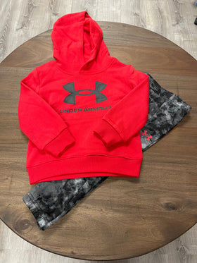 UA BIG LOGO SPLICE DYE HOODIE SET