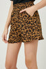 Girls Smocked High Waist Leopard Shorts