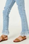 Girls Distressed Frayed Hem Denim Jeans