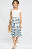 Girls Checkered Ruffle Tiered Skirt