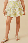 Girls Ditsy Floral Tiered Skirt