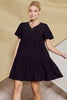 SOLID LOOSE FIT BABY DOLL MINI WOVEN DRESS