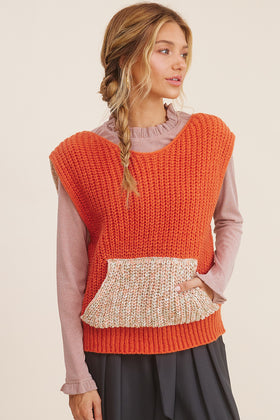 Blocks of Color Slouch Sweater Vest